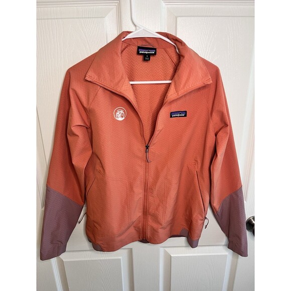 Patagonia Jacket Womens Small Orange Purple R1 CrossStrata New Belgium Beer - Picture 1 of 10